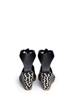 Back View -Click To Enlarge Leather espadrille wedge sandals