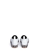 Back View -Click To Enlarge Leather espadrille slip-ons