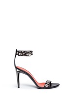 Main View -Click To Enlarge 'Grommet' acetate heel leather strap sandals