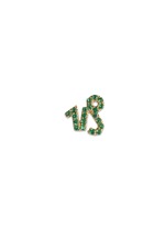Main View -Click To Enlarge 18k yellow gold emerald zodiac charm - Capricorn