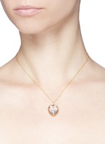 Detail View -Click To Enlarge 18k white gold sapphire zodiac charm - Scorpio