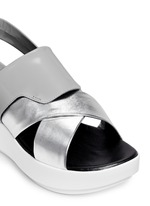 Detail View -Click To Enlarge 'Phator' mix leather platform sandals