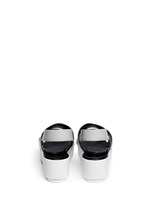 Back View -Click To Enlarge 'Phator' mix leather platform sandals