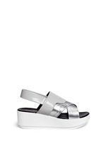 Main View -Click To Enlarge 'Phator' mix leather platform sandals