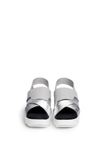Figure View -Click To Enlarge 'Phator' mix leather platform sandals