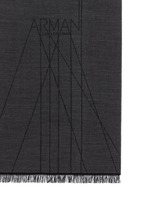 Detail View -Click To Enlarge Logo wool scarf