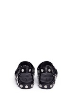 Back View -Click To Enlarge 'Aiden' snap stud leather platform sandals