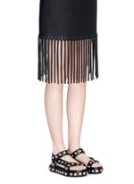 Figure View -Click To Enlarge 'Aiden' snap stud leather platform sandals