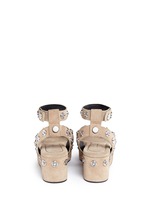 Back View -Click To Enlarge 'Sandrah' snap stud suede platform sandals