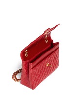 Detail View -Click To Enlarge Vintage Chanel quilted leather CC lock flap bag