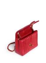 Detail View -Click To Enlarge Vintage Chanel quilted caviar leather mini flap bag