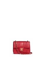 Main View -Click To Enlarge Vintage Chanel quilted caviar leather mini flap bag