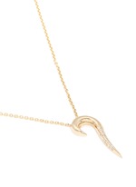 Detail View -Click To Enlarge 'Galaxy Curl' pendant diamond 14K gold necklace