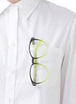 Side View -Click To Enlarge Two-tone rounded plastic optical glasses