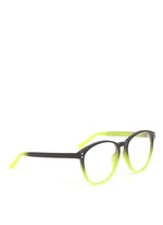 Figure View -Click To Enlarge Two-tone rounded plastic optical glasses