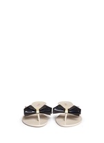 Front View -Click To Enlarge 'Harmonic Bow II' butterfly front PVC flip flops