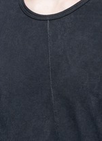 Detail View -Click To Enlarge Contrast seam cotton T-shirt