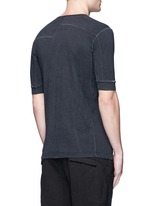 Back View -Click To Enlarge Contrast seam cotton T-shirt