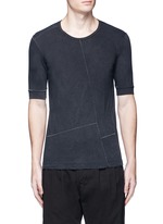 Main View -Click To Enlarge Contrast seam cotton T-shirt