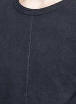 Detail View -Click To Enlarge Contrast seam layered cotton T-shirt