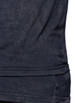 Detail View -Click To Enlarge Contrast seam layered cotton T-shirt