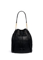 Back View -Click To Enlarge 'Cynnie Sling' grainy leather bucket bag