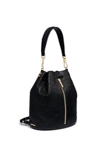 Front View -Click To Enlarge 'Cynnie Sling' grainy leather bucket bag