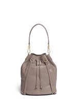 Back View -Click To Enlarge 'Cynnie Sling' grainy leather bucket bag