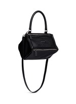 Figure View -Click To Enlarge 'Pandora' small velvet stud leather bag