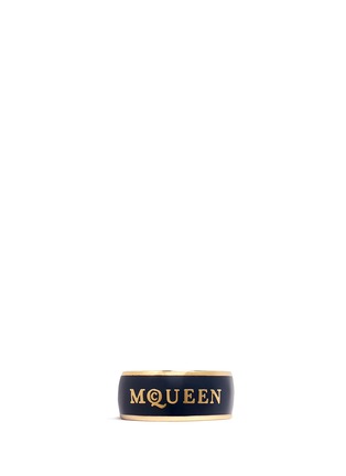 Main View - Click To Enlarge Main View - Click To Enlarge - Alexander McQueen - Enamel logo ring