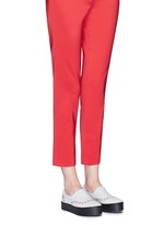 Figure View -Click To Enlarge 'Cici' eyelet leather flatform skate slip-ons