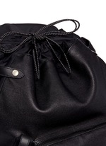 Detail View -Click To Enlarge Natural grain leather backpack