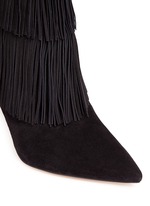 Detail View -Click To Enlarge 'Belinda' fringe suede boots