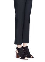 Figure View -Click To Enlarge 'Elaine' fringe suede peep toe sandals