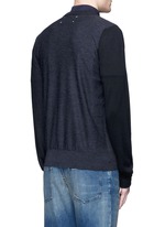 Back View -Click To Enlarge Tri-colour wool cardigan