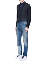 Figure View -Click To Enlarge Tri-colour wool cardigan