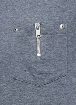 Detail View -Click To Enlarge Zip chest pocket T-shirt