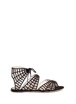 Main View -Click To Enlarge 'Miss Muffet' caged suede flat sandals
