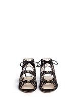 Figure View -Click To Enlarge 'Miss Muffet' caged suede flat sandals