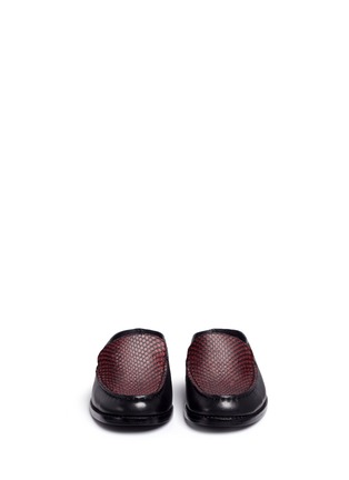 Click To Zoom Opening Ceremony - 'Nebulla' water snakeskin panel leather mules