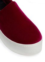Detail View -Click To Enlarge 'Cici' velvet flatform skate slip-ons