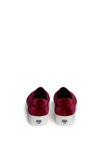 Back View -Click To Enlarge 'Cici' velvet flatform skate slip-ons