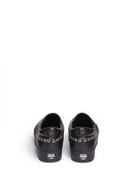 Back View -Click To Enlarge 'Cici' eyelet leather flatform skate slip-ons
