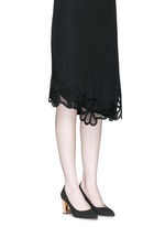 Figure View -Click To Enlarge 'Liz' metallic panelled heel suede pumps