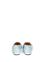 Back View -Click To Enlarge 'Mechanical Kitty' metallic suede flats