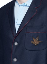 Detail View -Click To Enlarge Bee embroidery cashmere pyjama blazer