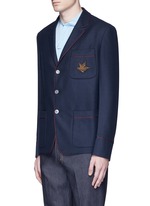 Front View -Click To Enlarge Bee embroidery cashmere pyjama blazer