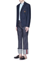 Figure View -Click To Enlarge Bee embroidery cashmere pyjama blazer