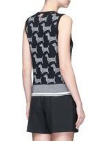 Back View -Click To Enlarge 'Hector' intarsia wool-cashmere shell top