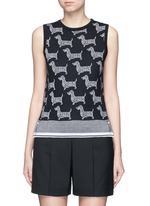 Main View -Click To Enlarge 'Hector' intarsia wool-cashmere shell top